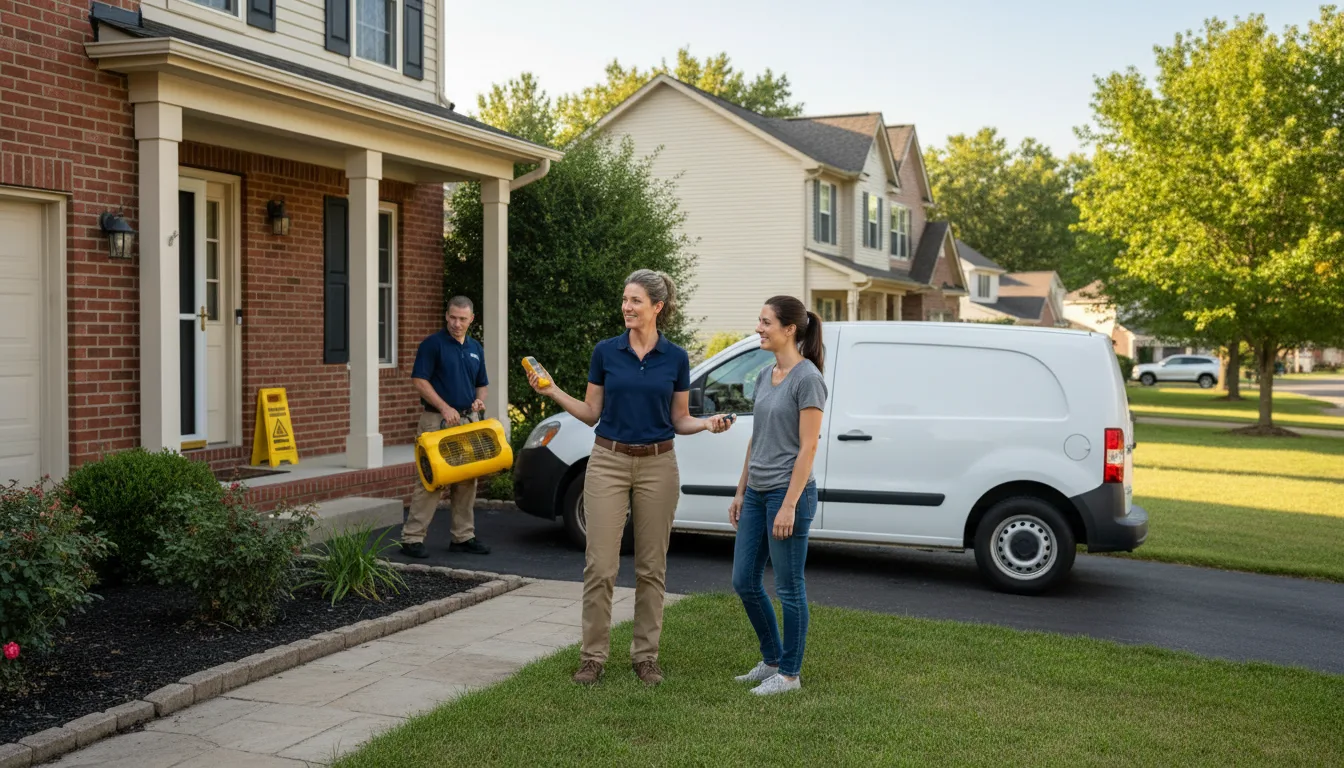 Residential water damage restoration in East Pittsburgh, PA